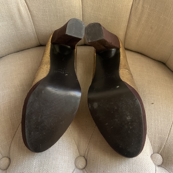 Colin Stuart Gold Chunky Heels - Picture 6 of 8